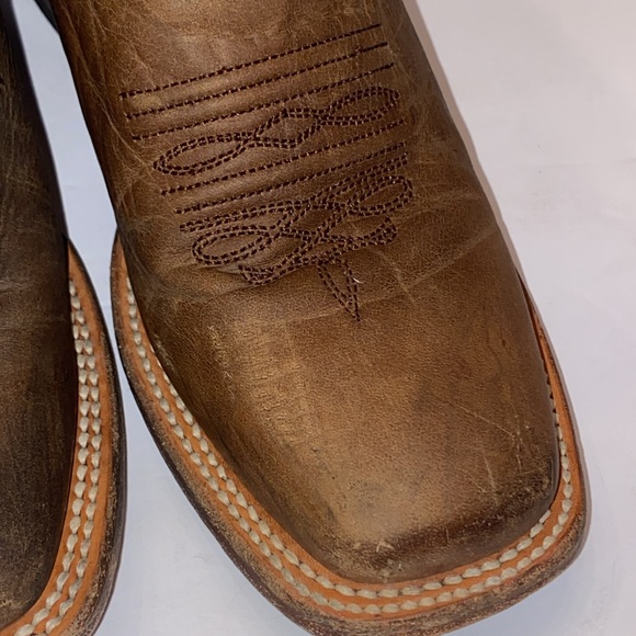 ROPER Womens Turquoise Square Toe Boots Mid Calf Low Heel 1-2", Size 5.5 - Picture 7 of 16